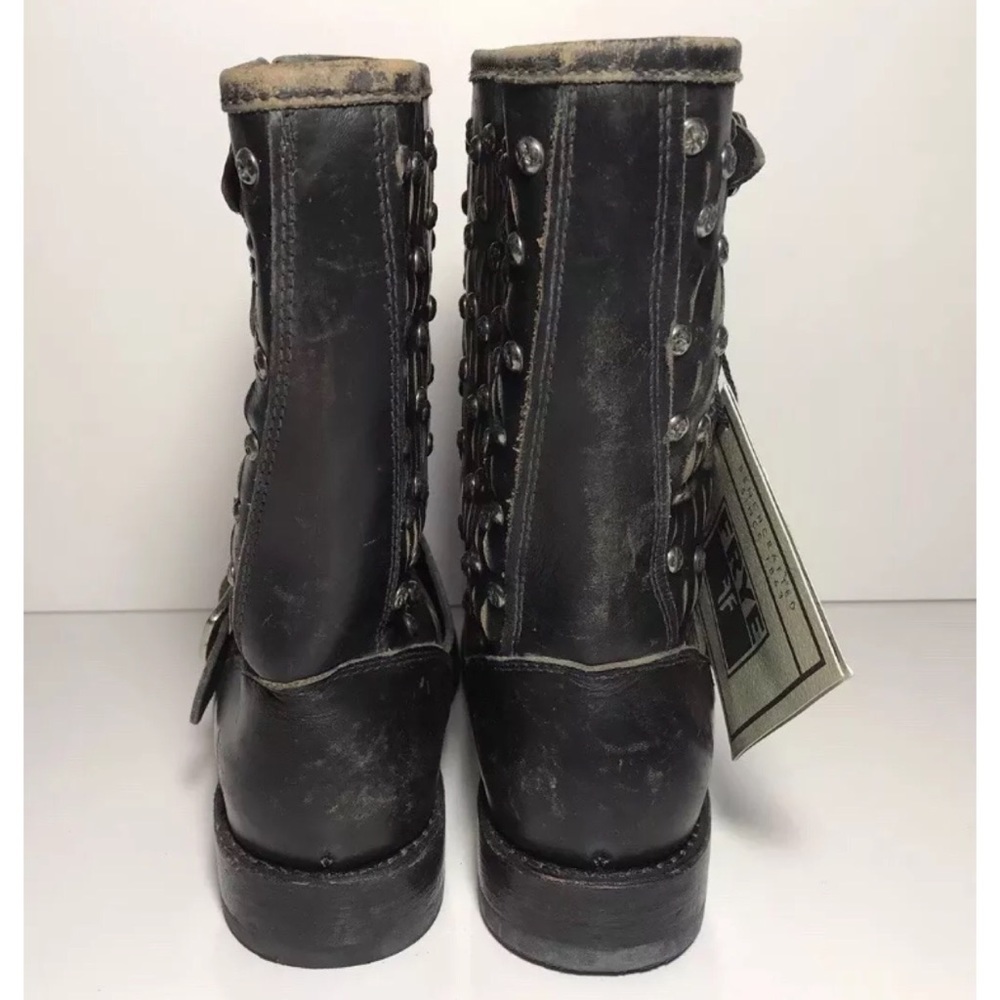 Frye Jenna Stud Leather Biker Boots - Picture 5 of 6